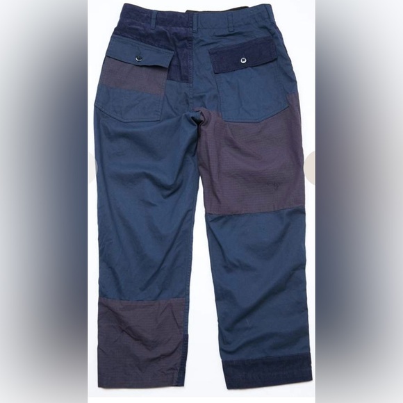 ENGINEERED GARMENTS Men's Navy, Gray, Purple Patchwork Fatigue Pants, Small (32) - Picture 2 of 15